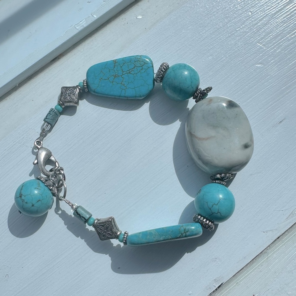 Rita D turquoise stone bracelet